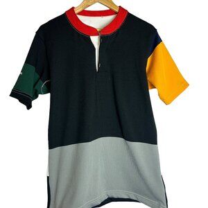 Barbarian Pro-Fit Men's Rugby Collared Color Block Polo Tee - Size S